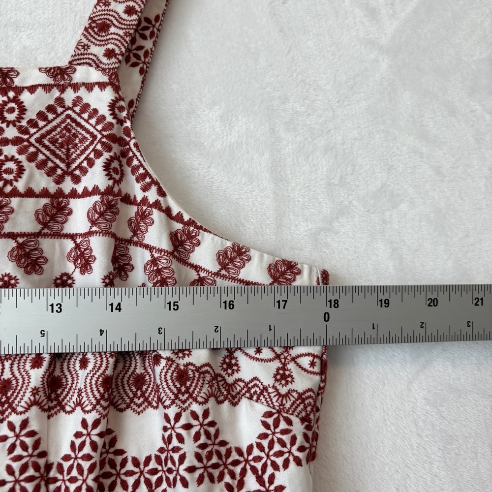 Antonio Melani white brown embroidered Dress size 10 - Picture 3 of 9